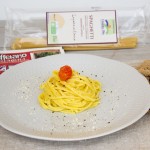 Spaghetti cacio e pepe con Zafferano dell’Aquila Dop
