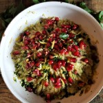 Insalata di melanzane, aglio e melagrana (di Yotam Ottolenghi)
