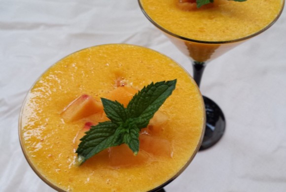 PESCHE ALLO ZAFFERANO E GRAND MARNIER