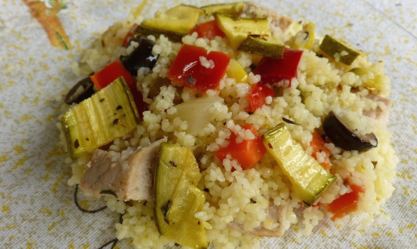 INSALATA DI COUS COUS E VERDURE GRIGLIATE