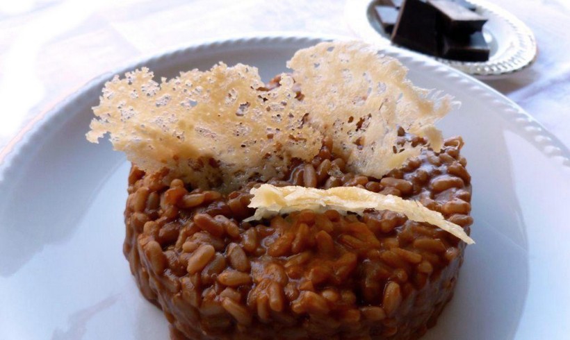 RISOTTO CON ZUCCA, CIOCCOLATO E PARMIGIANO REGGIANO