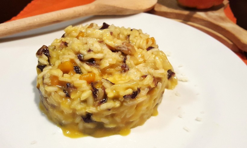 RISOTTO AL RADICCHIO, ZUCCA E CACIOCAVALLO