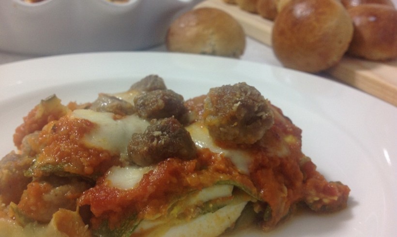 ZUCCHINI ALLA PARMIGIANA CON POLPETTE, UOVA E SCAMORZA