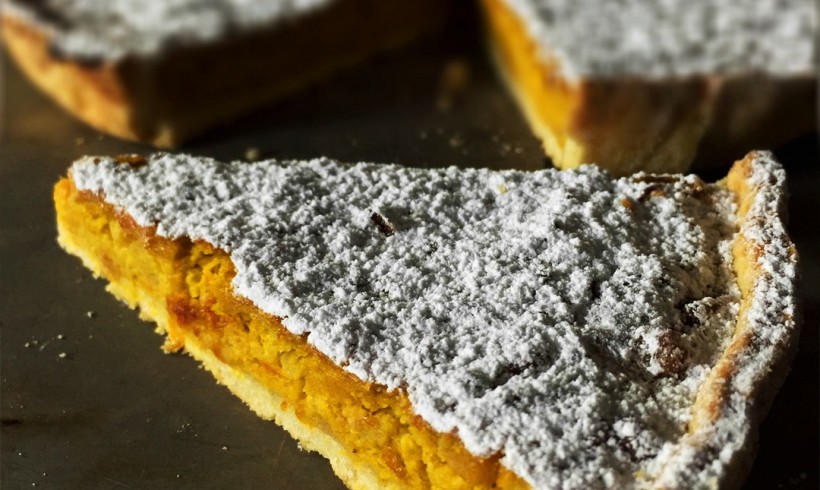 CROSTATA DI ZUCCA E MELA CON BRISÉE DOLCE ALL’OLIO