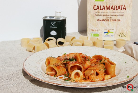 CALAMARATA CON GAMBERI E CALAMARI