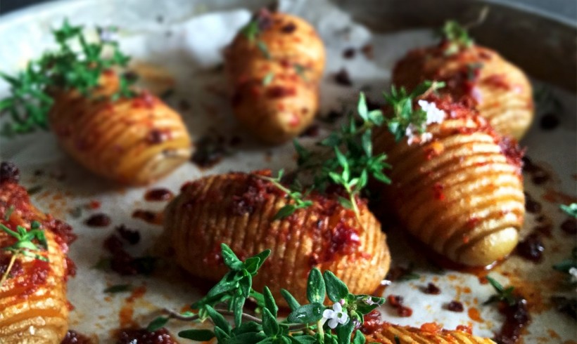 PATATE NOVELLE HASSELBACK CON ‘NDUJA DI SPILINGA E TIMO