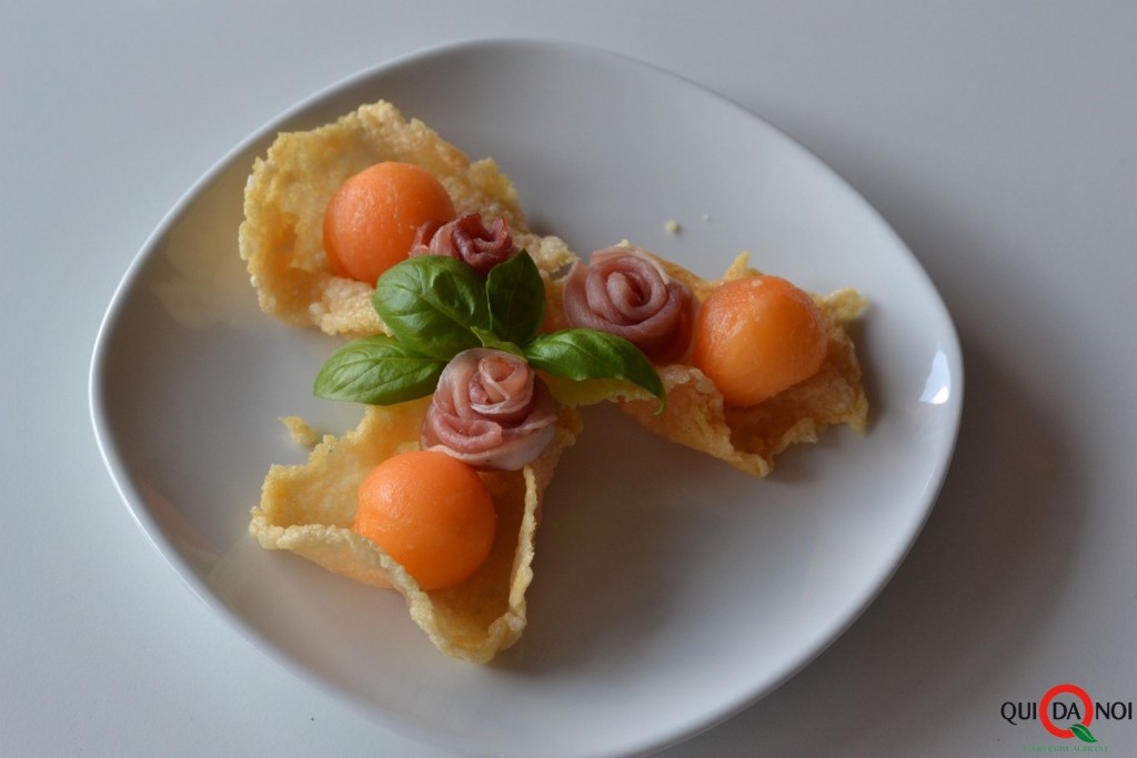 prosciutto e melone in finger food