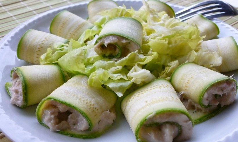 ROTOLINI DI ZUCCHINE CON SPUMA AL TONNO