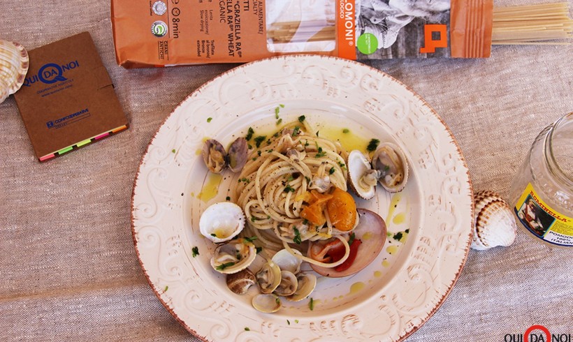 SPAGHETTI AI FRUTTI DI MARE CON POMODORINO GIALLO