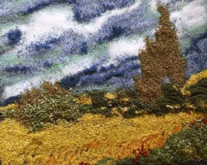 Riproduzione de "Campo di grano con cipressi", Vincent van Gogh