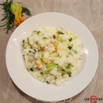 RISOTTO CON ZUCCHINE, FIORI DI ZUCCHINA E GORGONZOLA