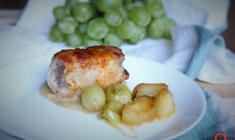 INVOLTINI DI SUINO CON UVA VITTORIA SU SPUMA DI MELONETTO