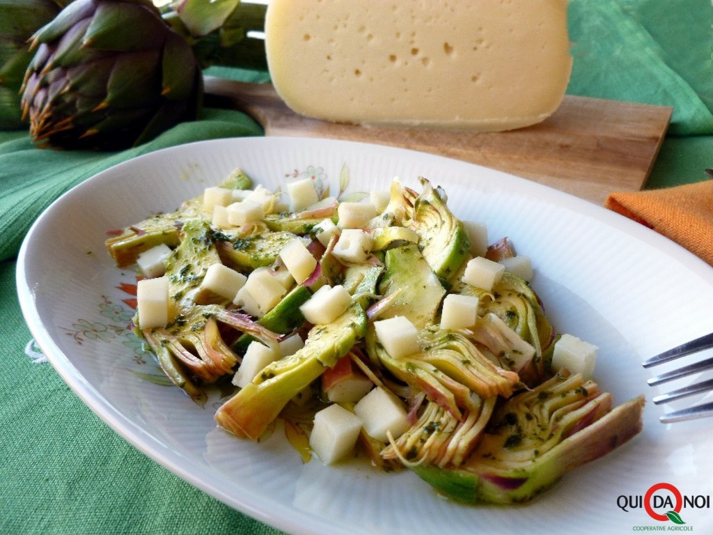 insalata di carciofi e casciotta2