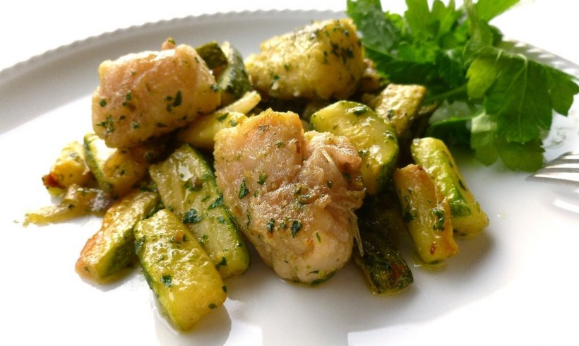 RANA PESCATRICE CON LE ZUCCHINE