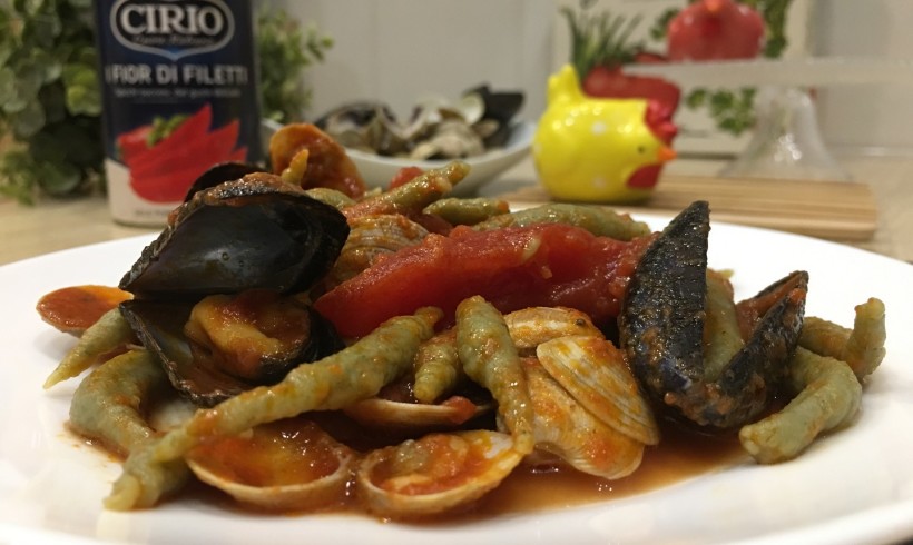 TROFIE AL BASILICO CON FRUTTI DI MARE