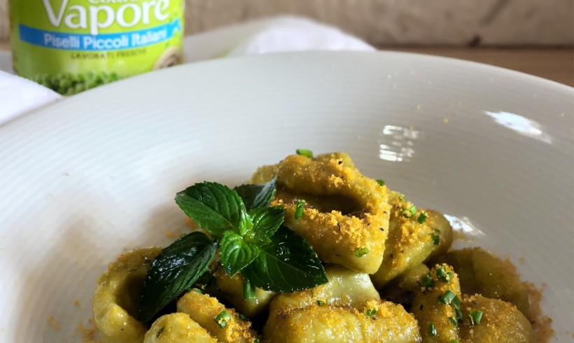 GNOCCHI DI PISELLI E MENTA CON BOTTARGA DI MUGGINE