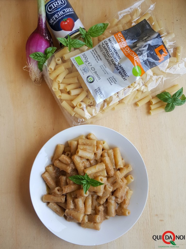 maccheroni al pesto di melanzane