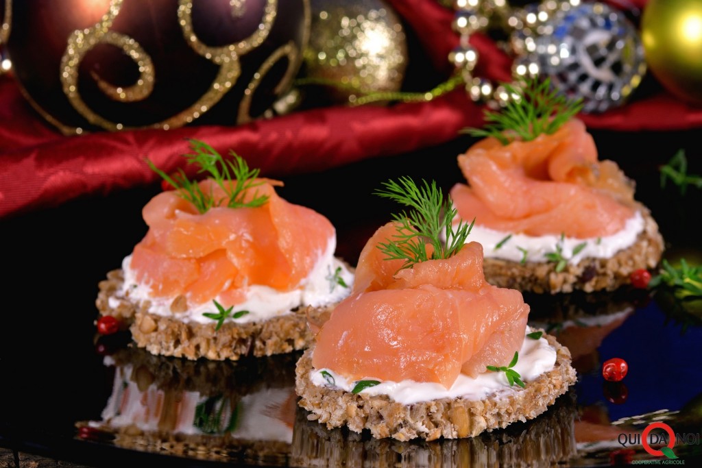 canapè di salmone e robiola