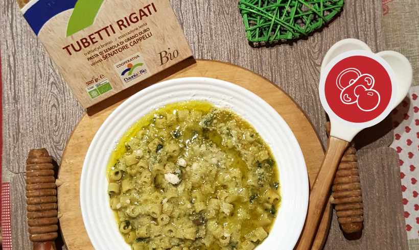 MINESTRONE DI VERDURE ALLA CURCUMA CON TUBETTI “DAUNIA e BIO”