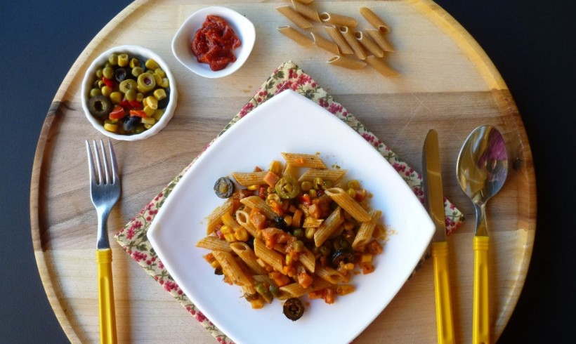 Penne integrali vegetariane