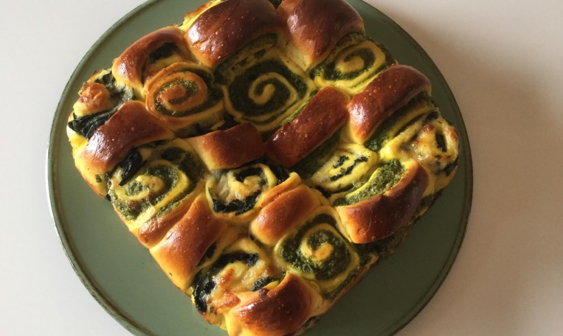 Torta a scacchiera con ricotta, spinaci e zafferano di Navelli