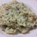 Risotto con stoccafisso e carciofi