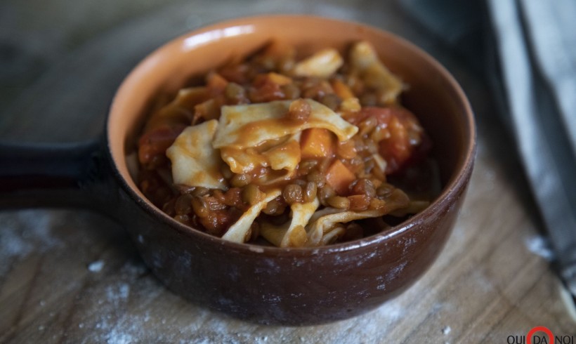 Maltagliati di farro al ragù di lenticchie