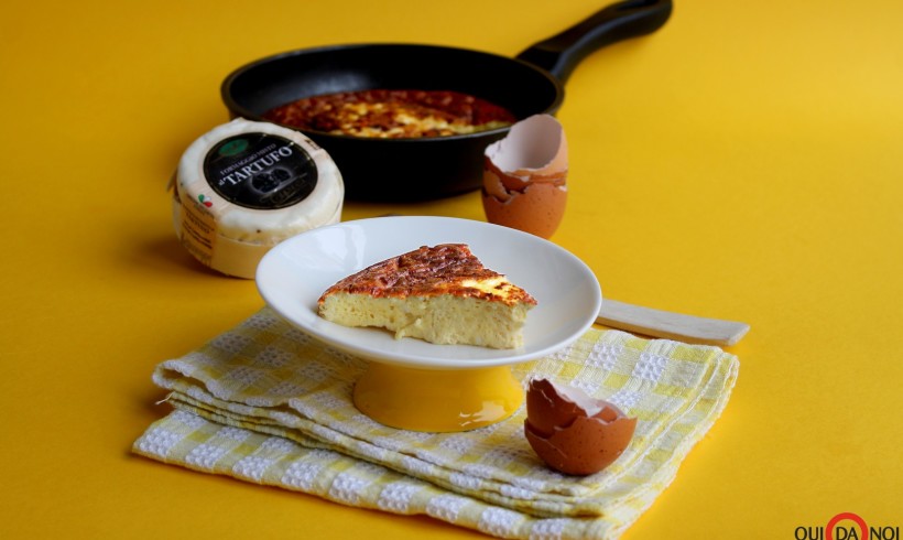 Frittata con formaggio al tartufo