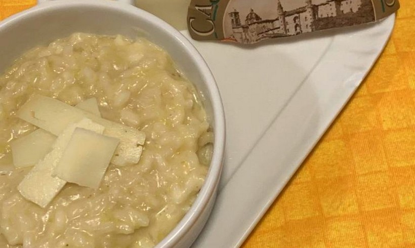 Risotto ai porri mantecato con Casciotta d’Urbino