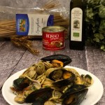 Spaghetti con cozze e lupini