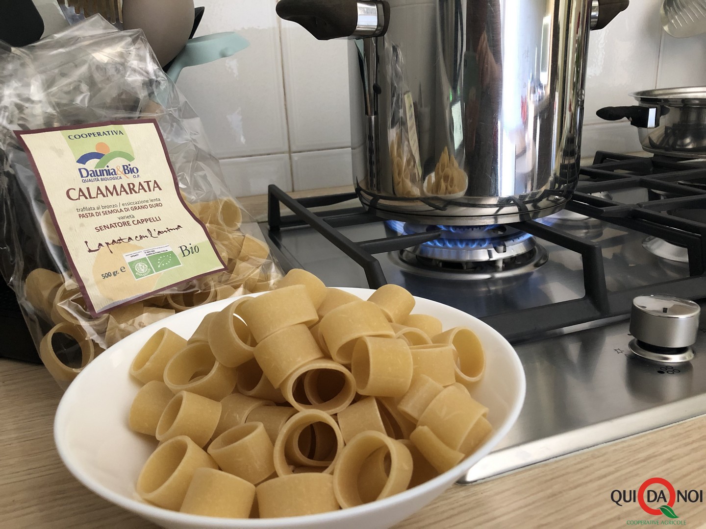 INSALATA DI CALAMARATA PASSAGGIO COTTURA PASTA