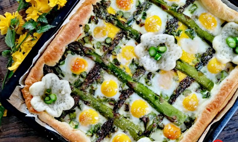 Torta di asparagi e uova