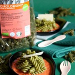 Fusilli agli spinaci con crema di pomodoro al limone