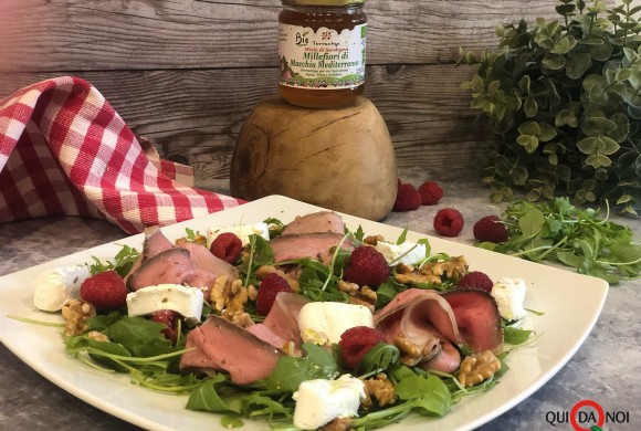 Roast beef con insalata nappata al miele millefiori di macchia mediterranea